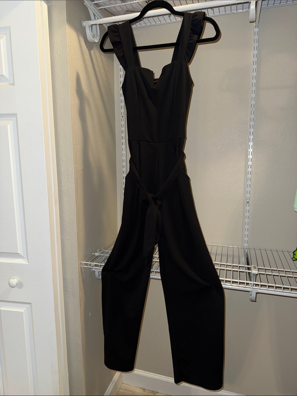 Mama Licious Black Wide-Leg Jumpsuit with Tie Waist